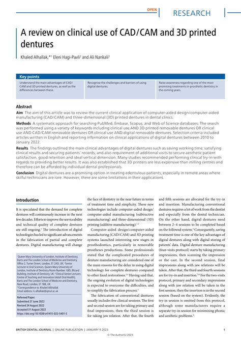 3d printed dentures reviews|A review on clinical use of CAD/CAM and 3D printed dentures.